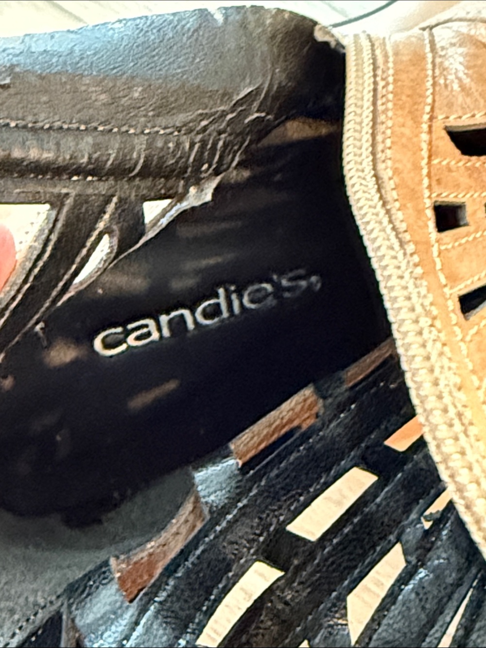 Vtg Candies laser cut platform leather boots - Picture 11 of 12